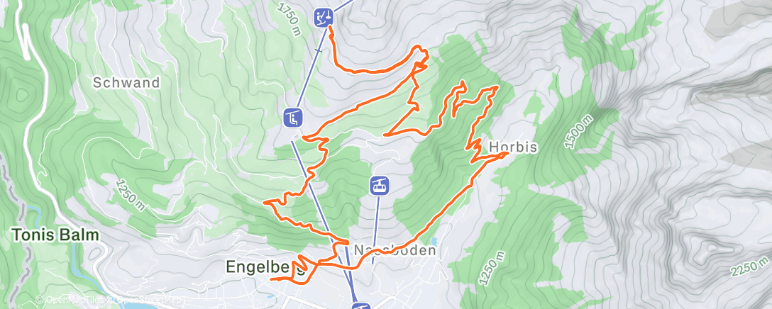 Карта физической активности (Easy15 Uphill)