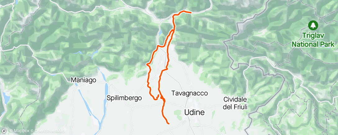 Map of the activity, Variano Resiutta, Pioverno, Cornino, Fagagna.