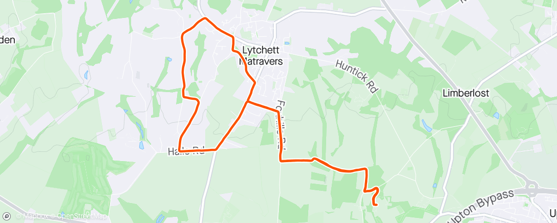 Mapa de la actividad, Lytchett Summer Route run with Tony