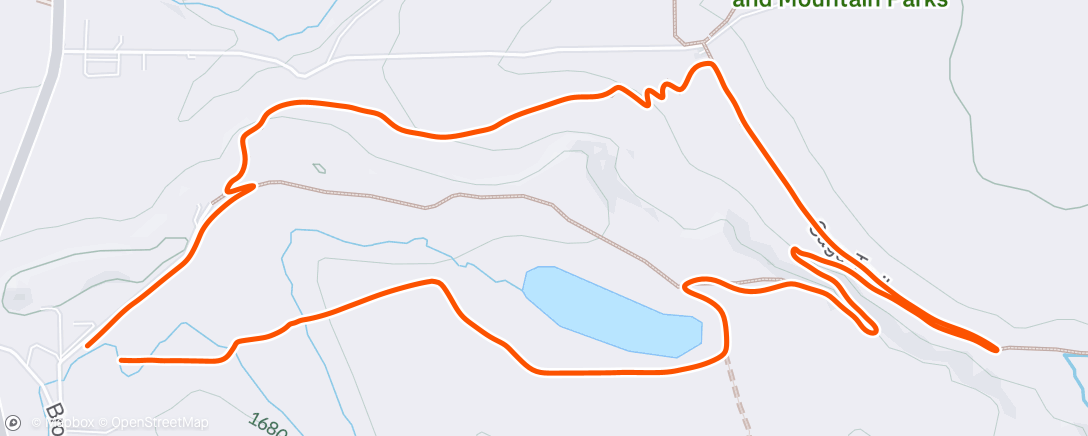 Map of the activity, Afternoon Trail Run