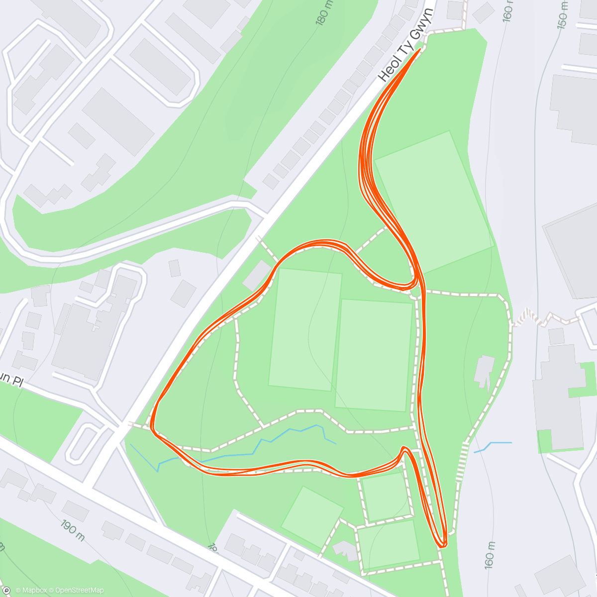 Mapa da atividade, Maesteg Parkrun