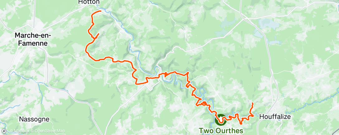 Map of the activity, Evening Workout