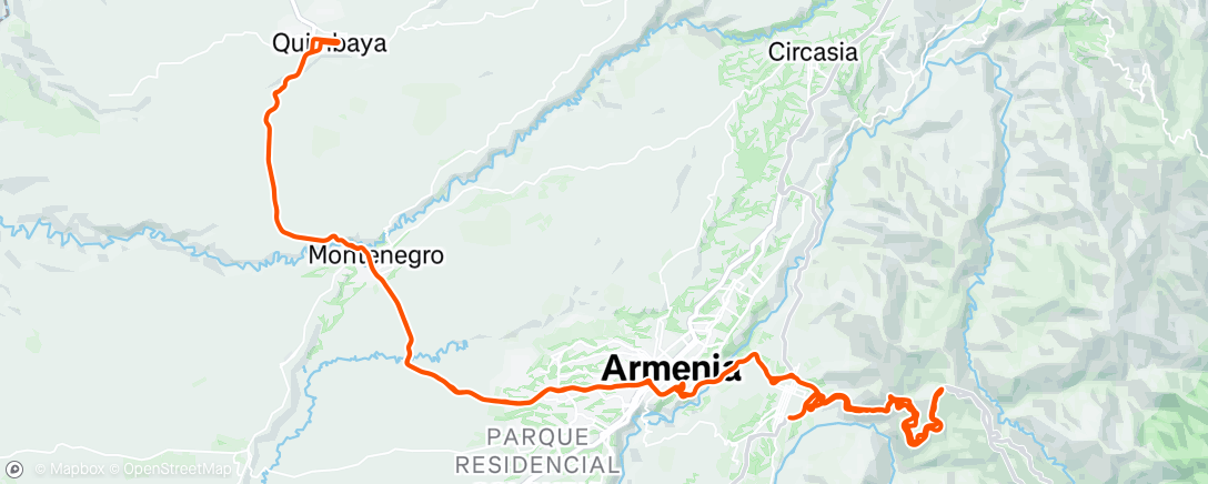 Map of the activity, Vuelta ciclista por la mañana