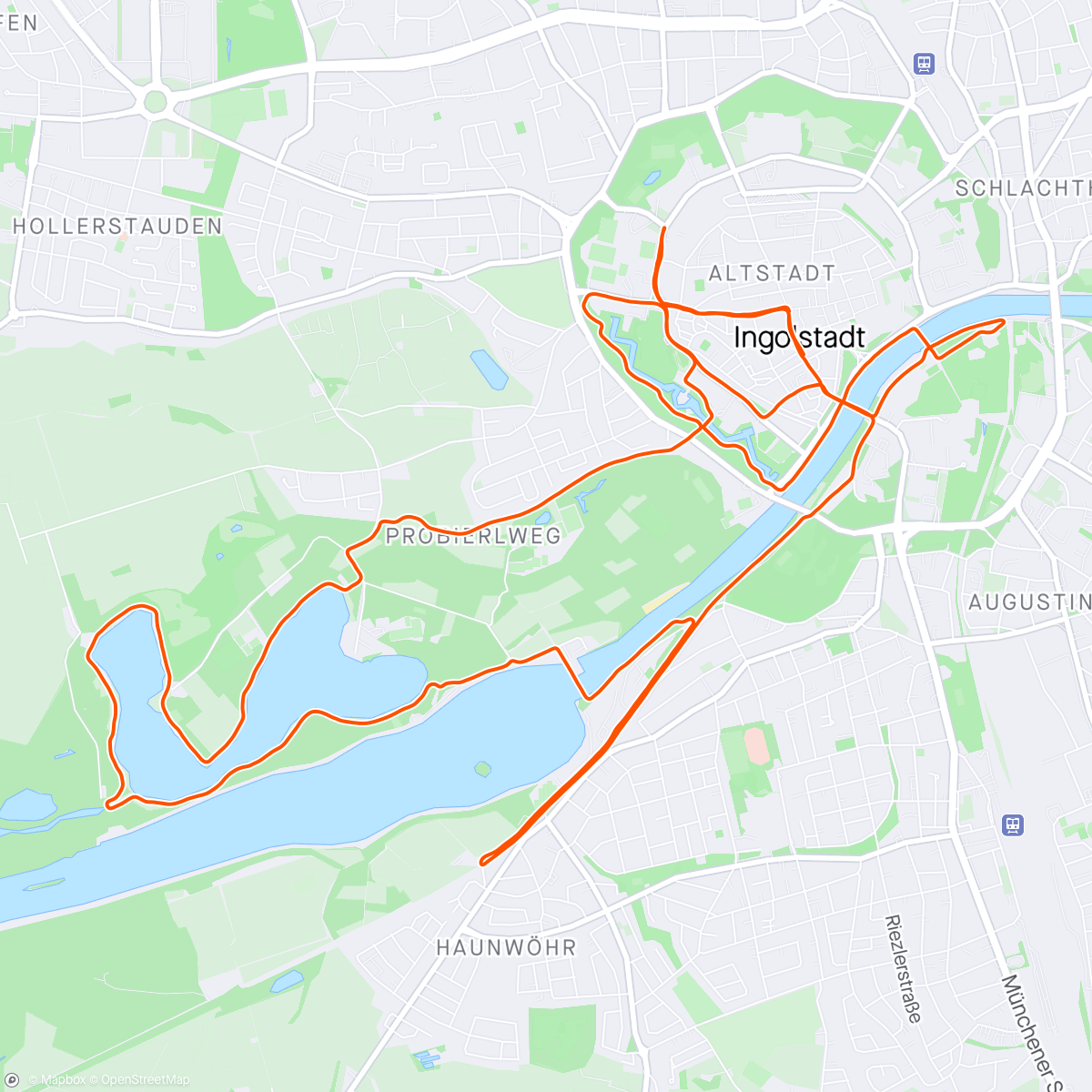 Kaart van de activiteit “Halbmarathon Ingolstadt”