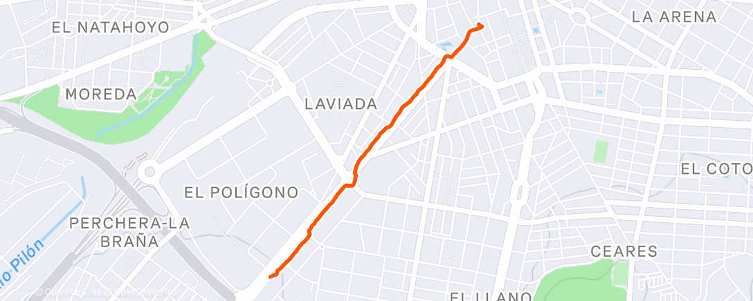 Map of the activity, Caminata de mañana