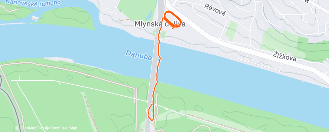 Map of the activity, 2 x [ 10 x 300m / 62s]