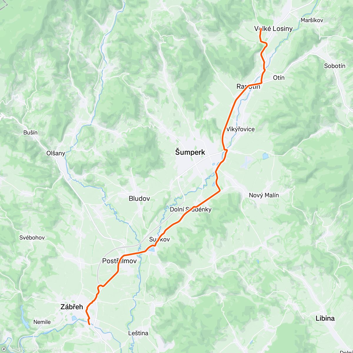 Map of the activity, Morning Gravel Ride