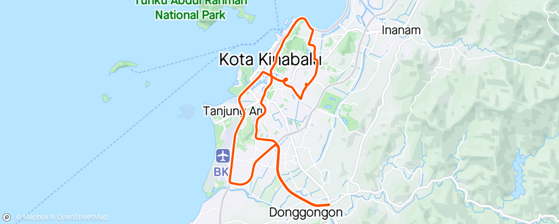 Map of the activity, Labour Day Ride