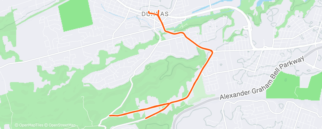 Map of the activity, Lunch Run
