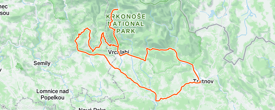 Map of the activity, Lunch Ride