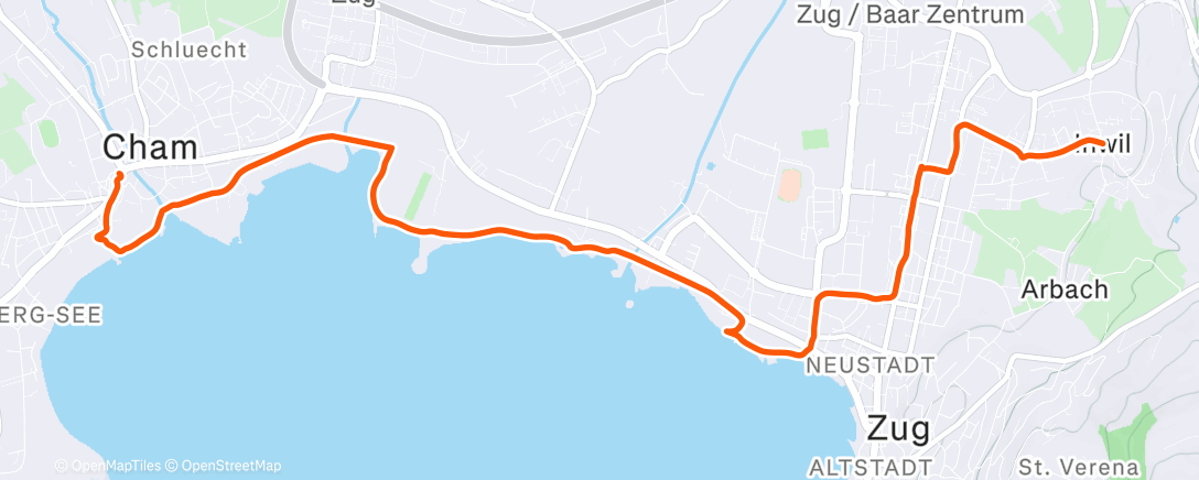 Map of the activity, Afternoon Hike