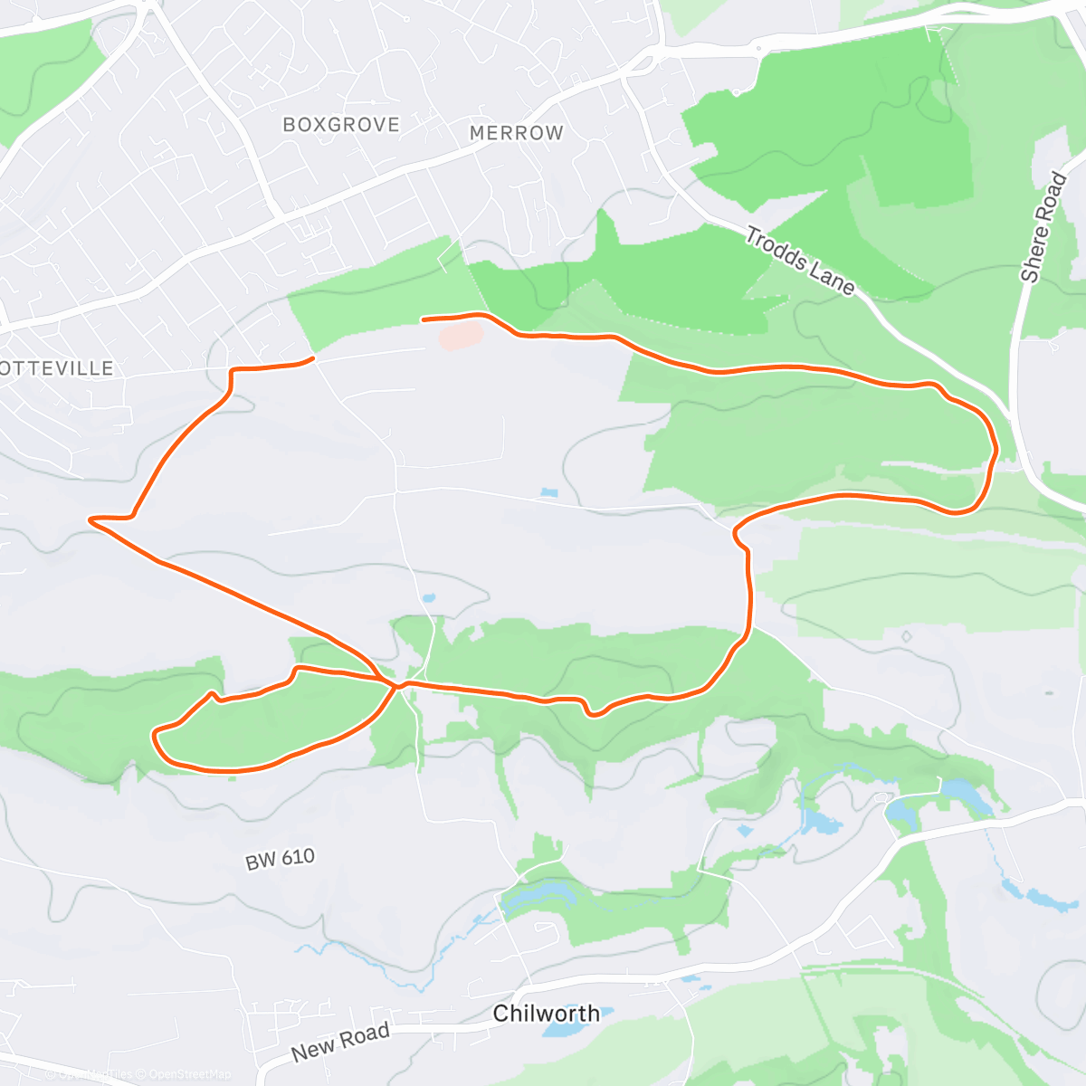 Map of the activity, Morning Run