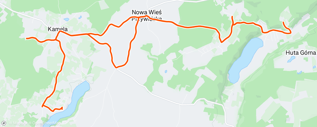 Map of the activity, Lunch Gravel Ride