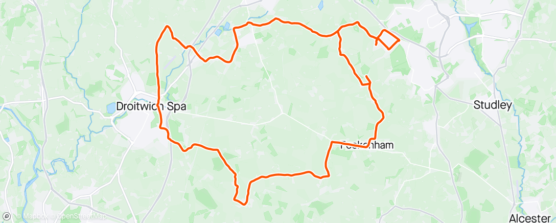 Map of the activity, Afternoon Ride