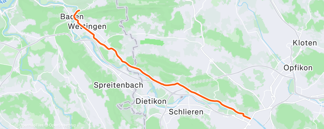 Map of the activity, Afternoon Ride