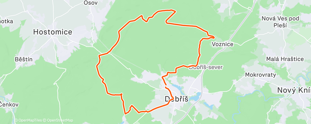 Map of the activity, Afternoon  Gravel Ride