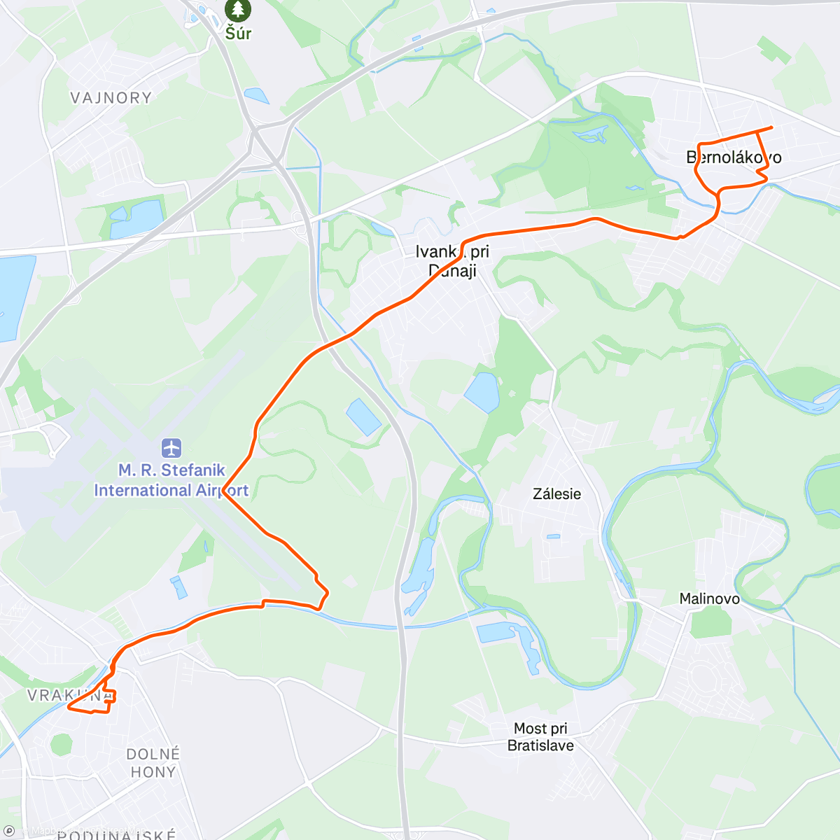 Map of the activity, Bicyglo jednorožeč 🦄