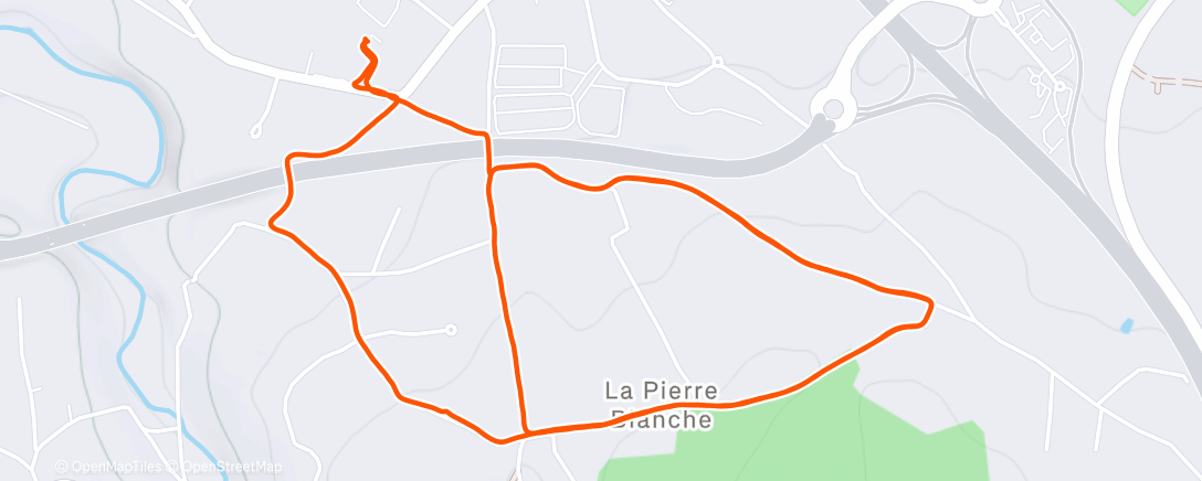 Map of the activity, Jog tranquille avec Lio