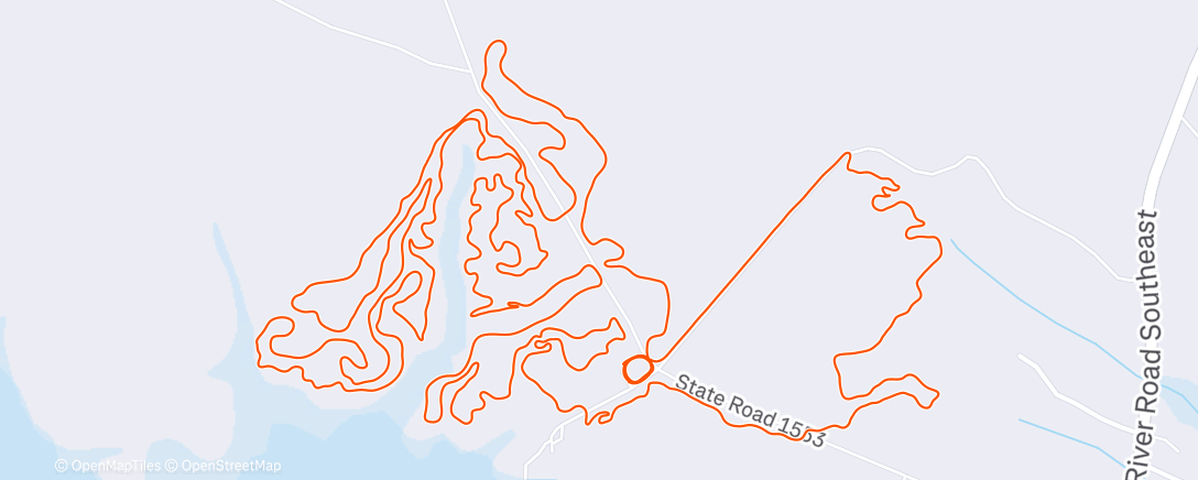 Map of the activity, Lunch Mountain Bike Ride