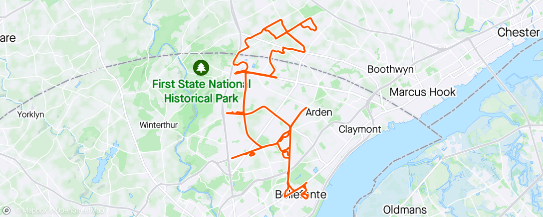 Map of the activity, Day Off From Work - Shavertown Loop