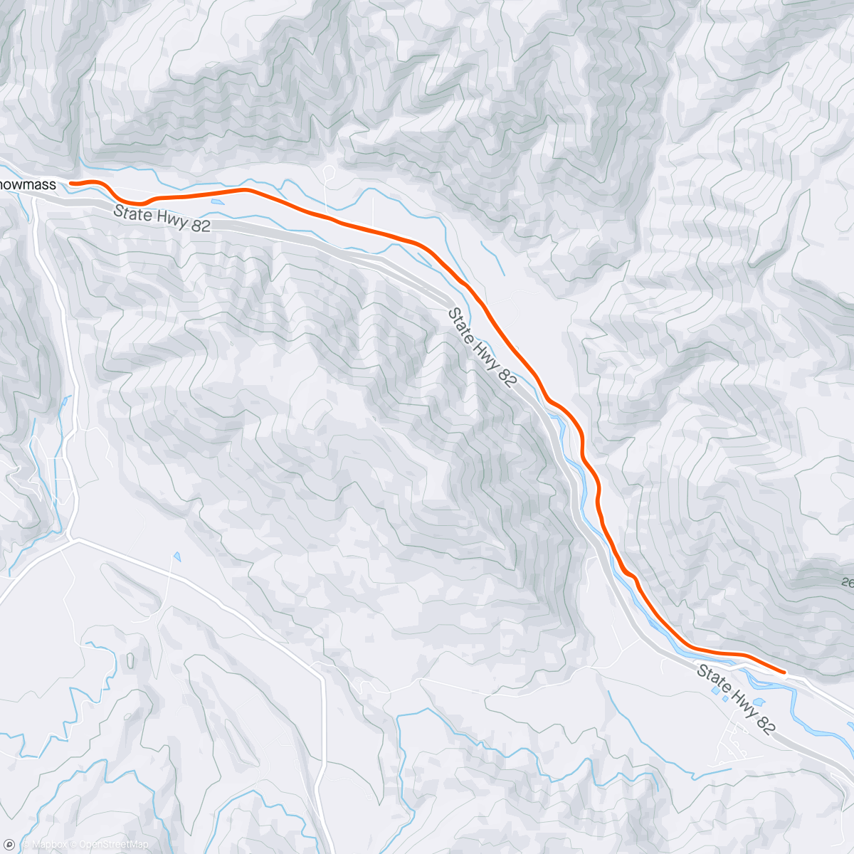 Map of the activity, Lower River Road TT