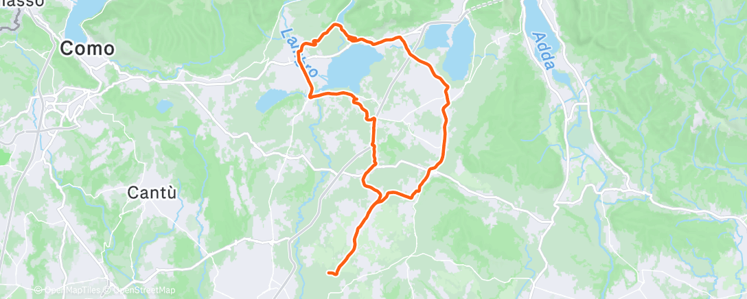 Map of the activity, Night Gravel Ride