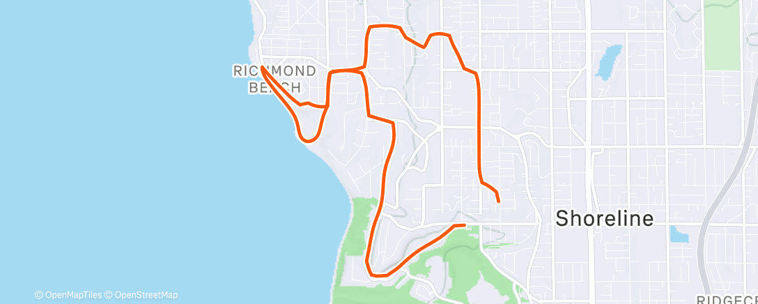 Map of the activity, Afternoon Run