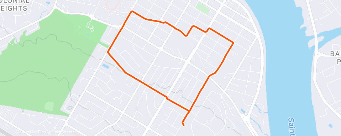 Карта физической активности (Night Run)