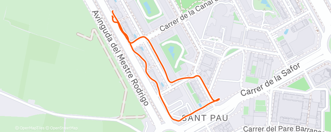 Map of the activity, Night Walk