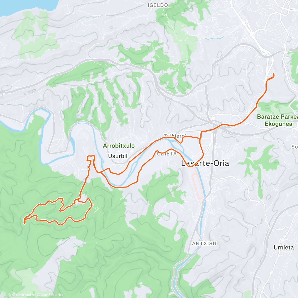 Карта физической активности (Afternoon MTB)