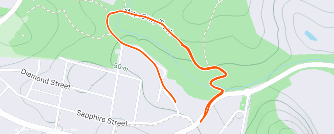 Map of the activity, Afternoon Walk