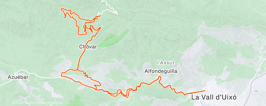 Карта физической активности (Bicicleta por la tarde)