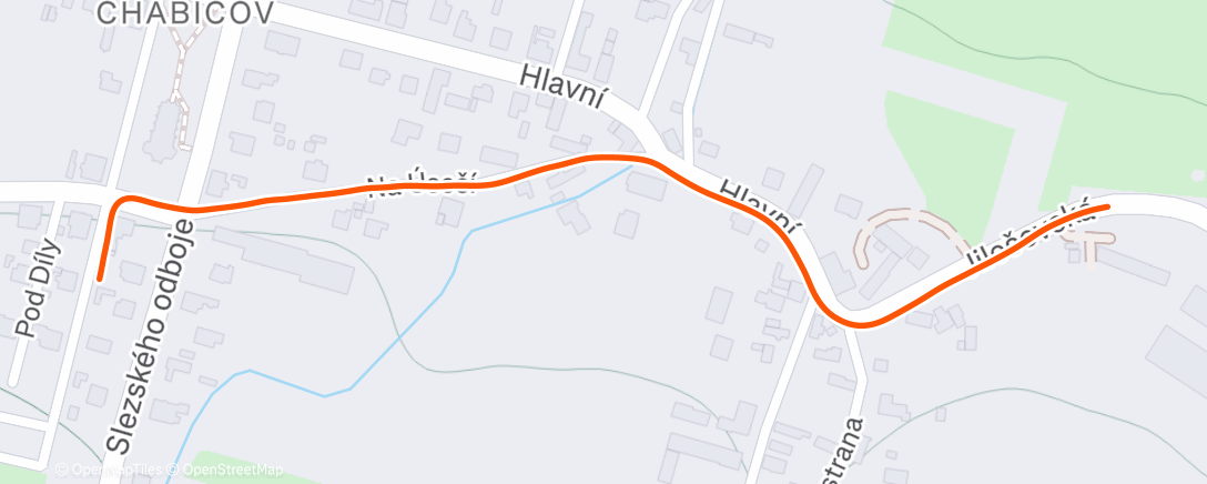 Map of the activity, Afternoon Run