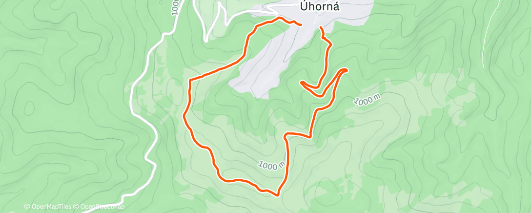 Map of the activity, Uhonnianskym grúňom  s Epi a Kejom