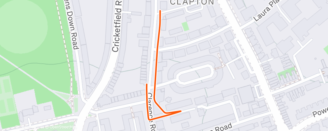 Mapa de la actividad (Morning Walk)