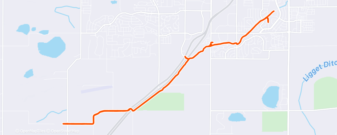 Map of the activity, Morning Run