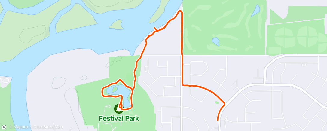 Map of the activity, Easy recovery run