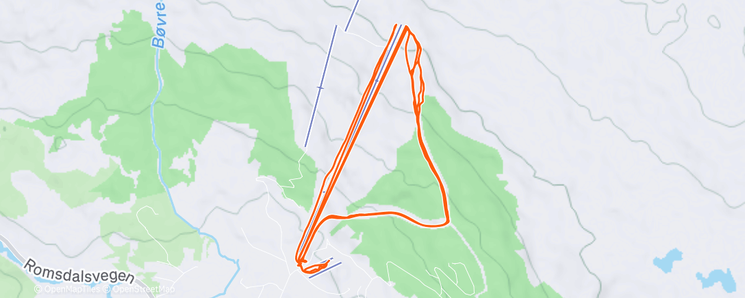 Map of the activity, Bjorli med fam