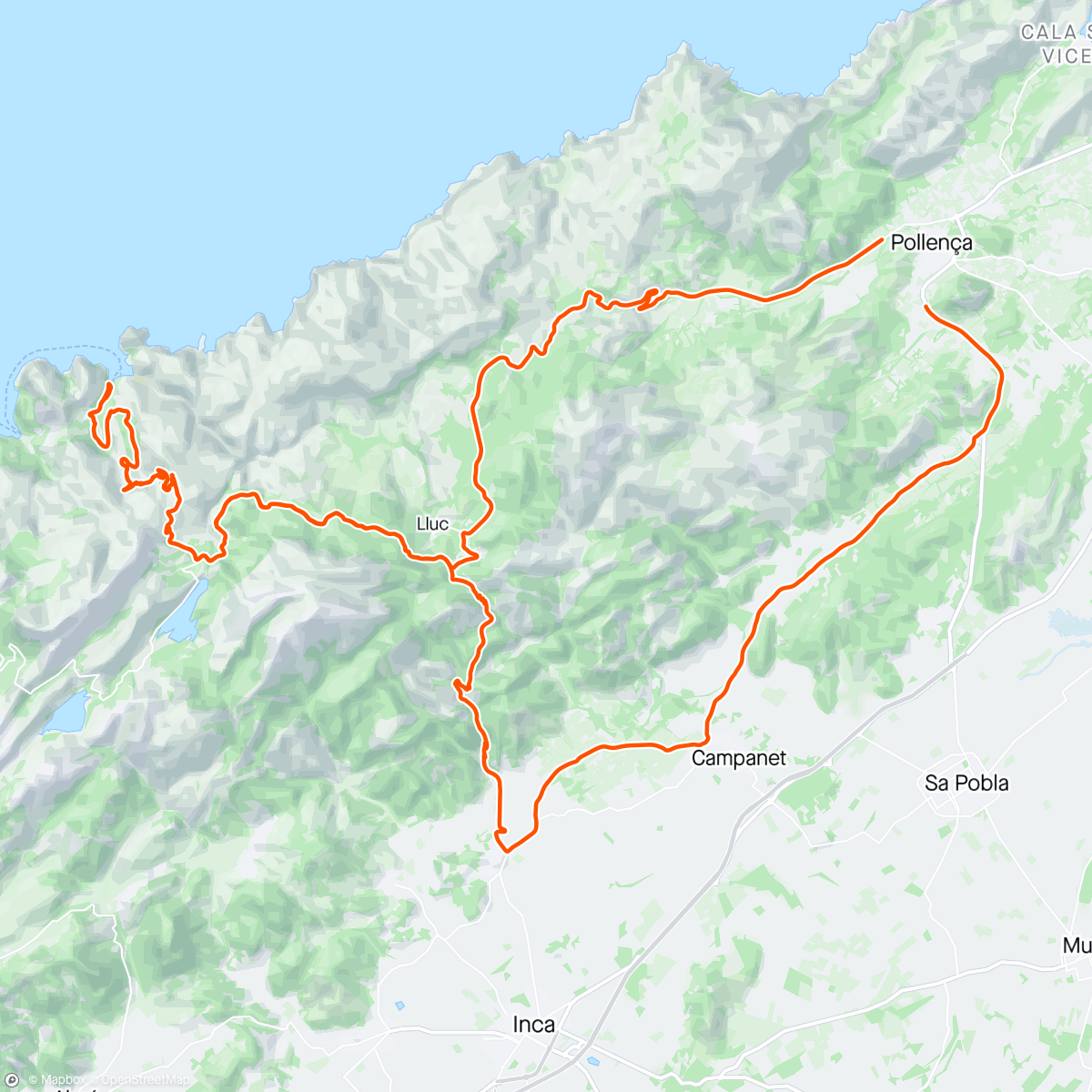 Map of the activity, Sa Calobra ⛰️
