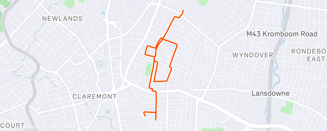 Map of the activity, Morning Run