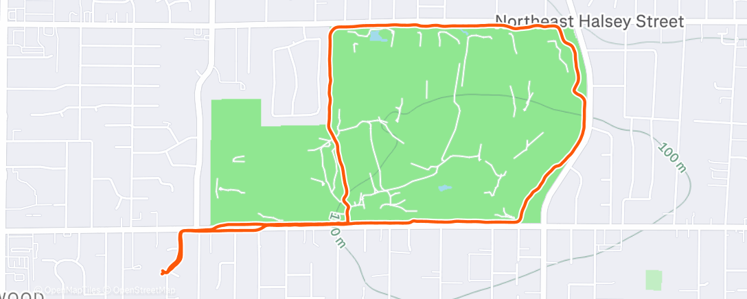 Map of the activity, Afternoon Run
