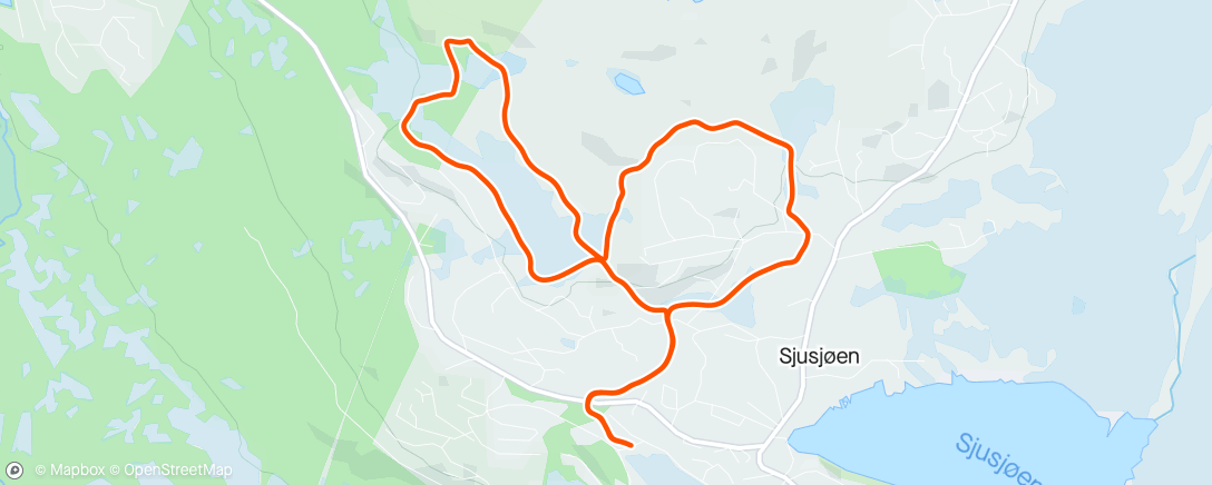 Map of the activity, Skitur på Sjusjøen (skate)