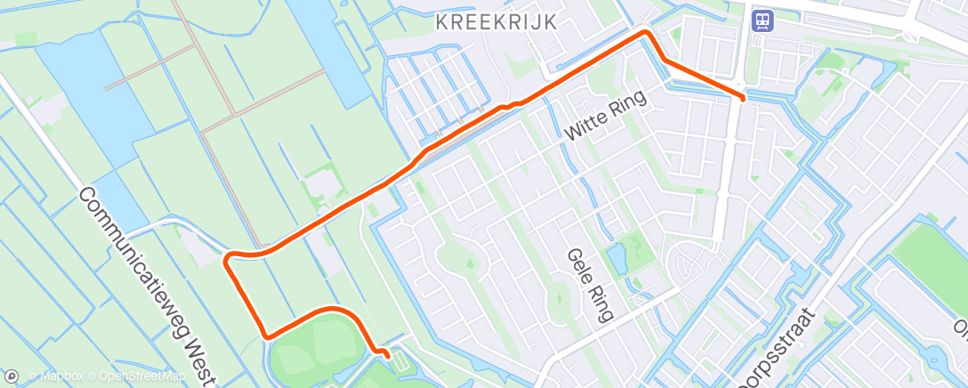Map of the activity, Rondje joggen + 2 km heen horloge vergeten🫣