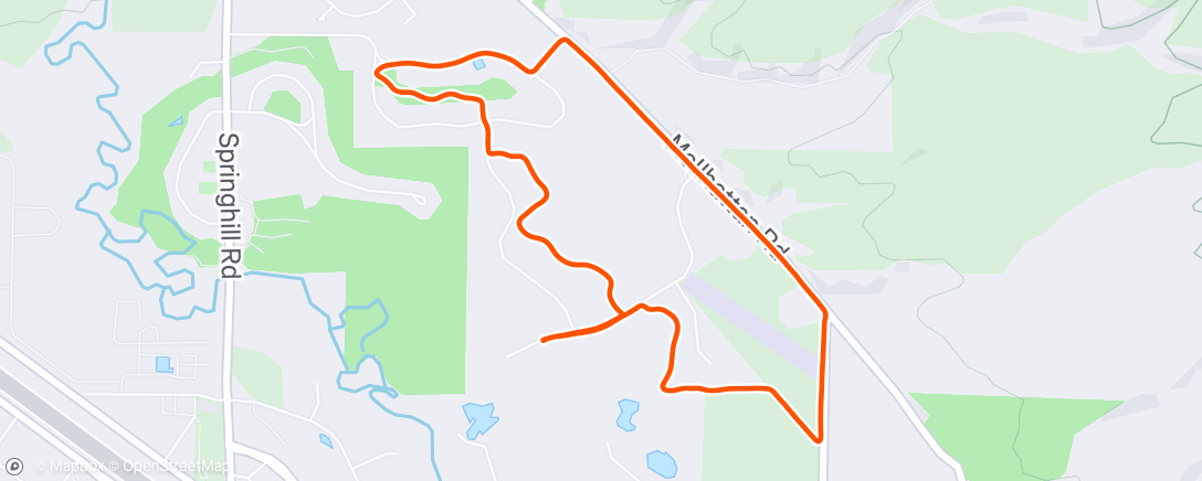 Map of the activity, Morning Run