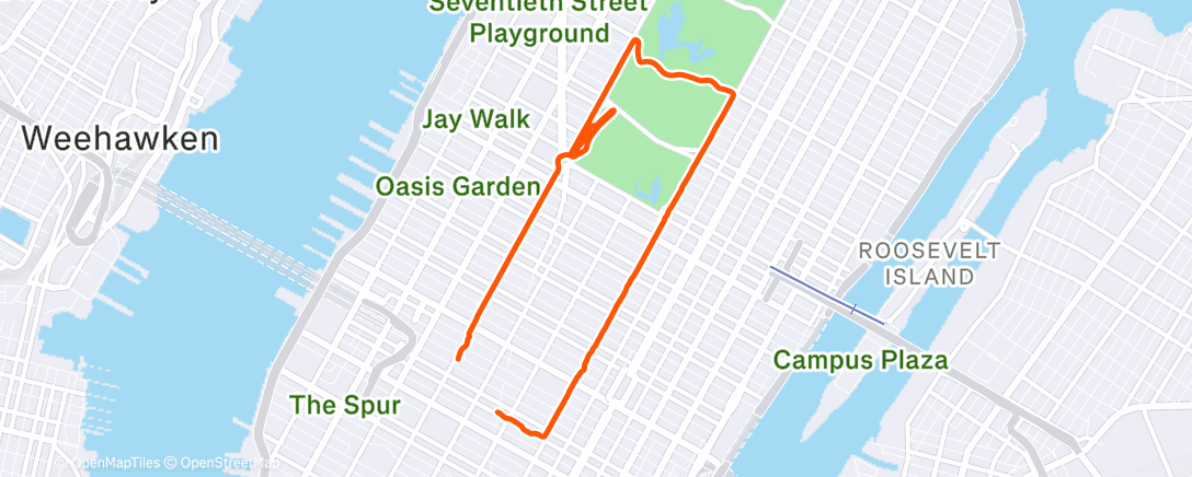 Map of the activity, Rolling 400s