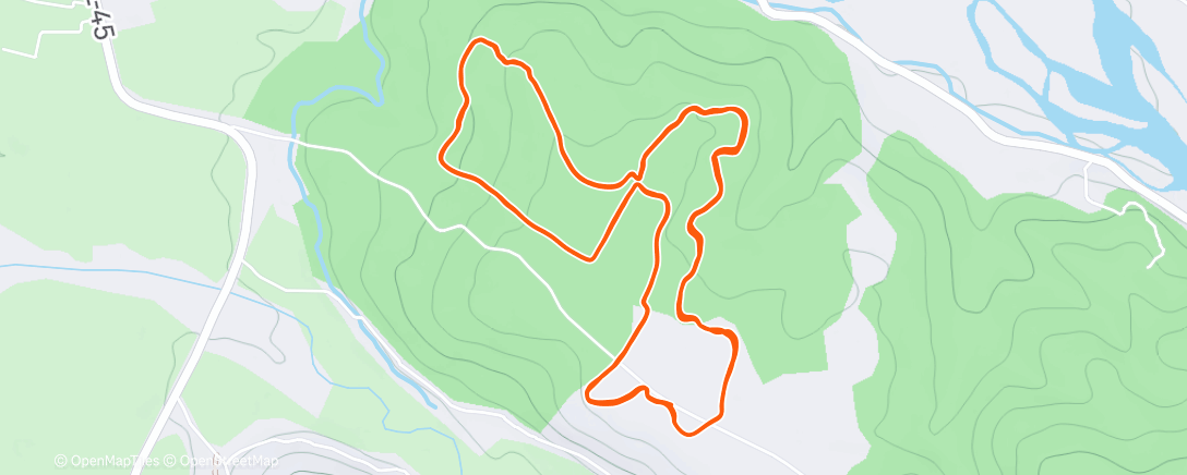 Map of the activity, Carrera a beneficio xco rayo