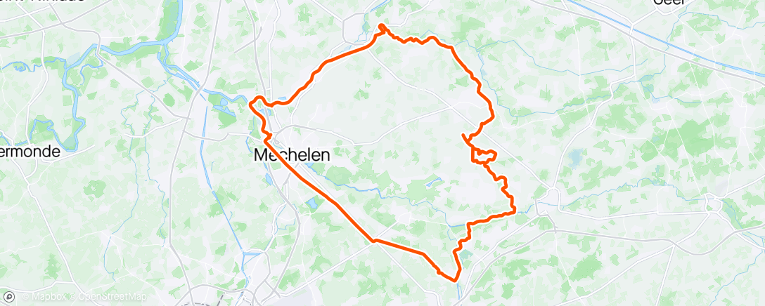 Map of the activity, Ploeteren in de kou 🥶
