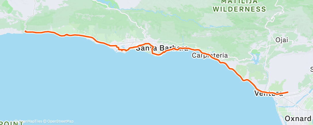 Map of the activity, I could write a poem about Ventura County bike infrastructure
