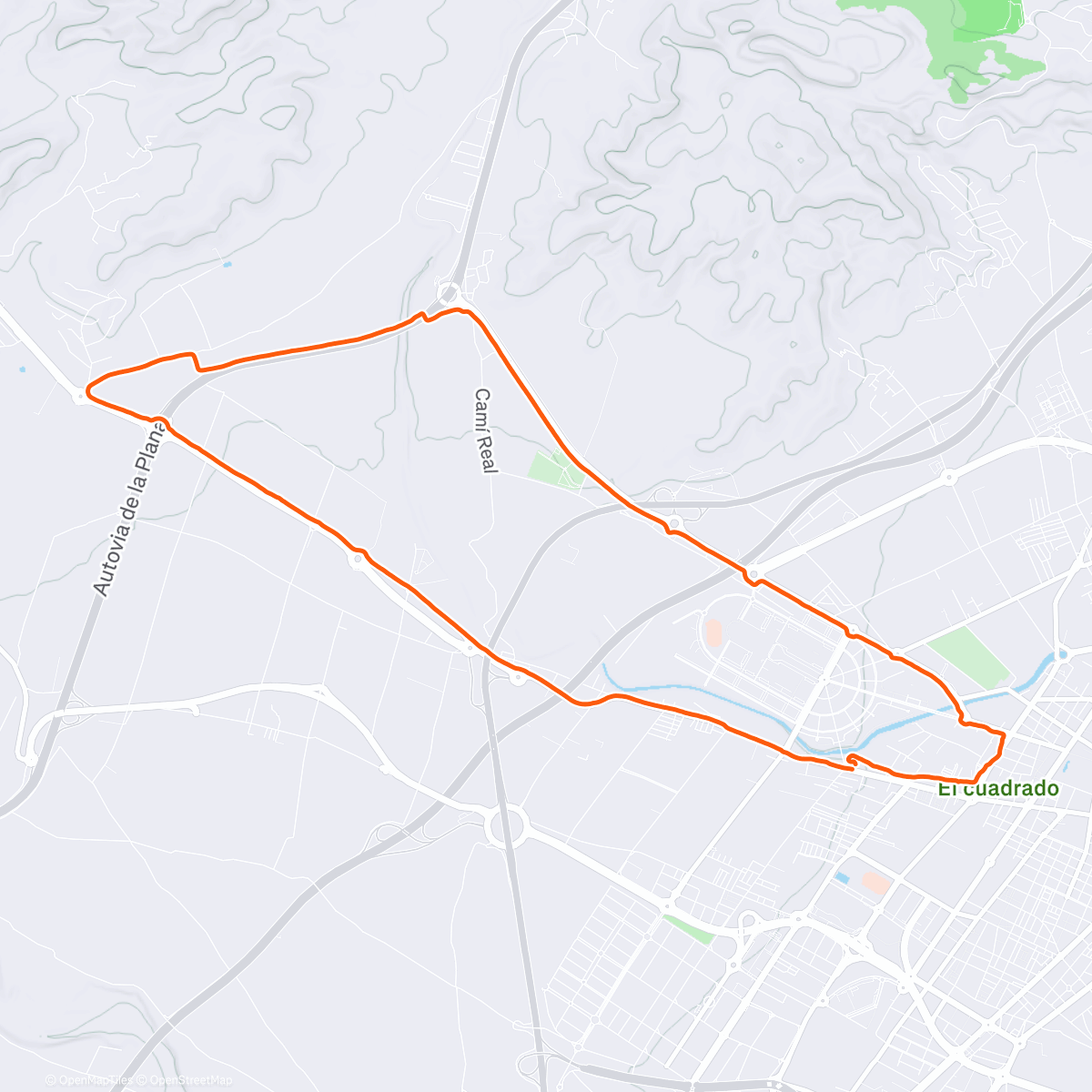 Map of the activity, Madrugando por Castellon