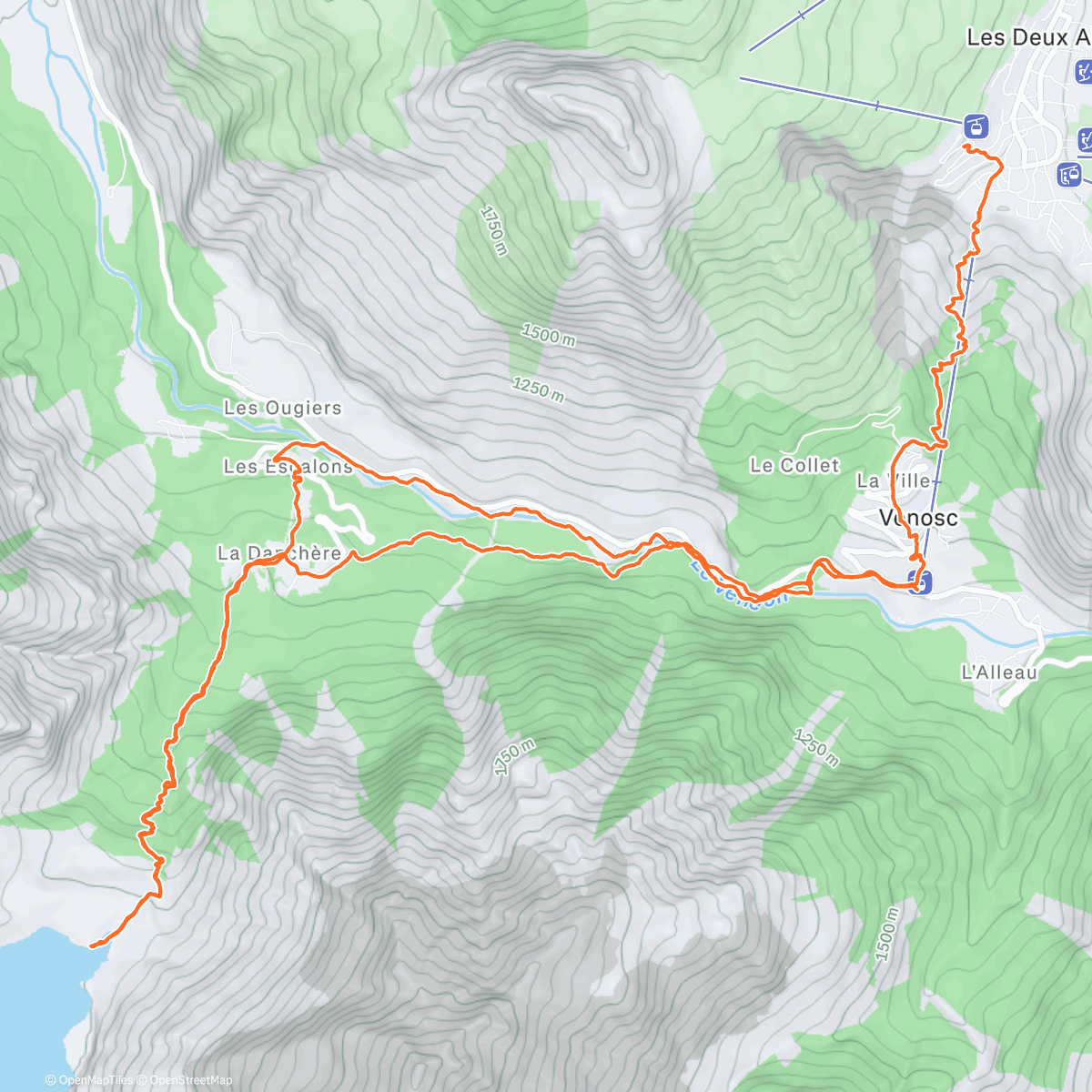 Map of the activity, Le Lauvitel